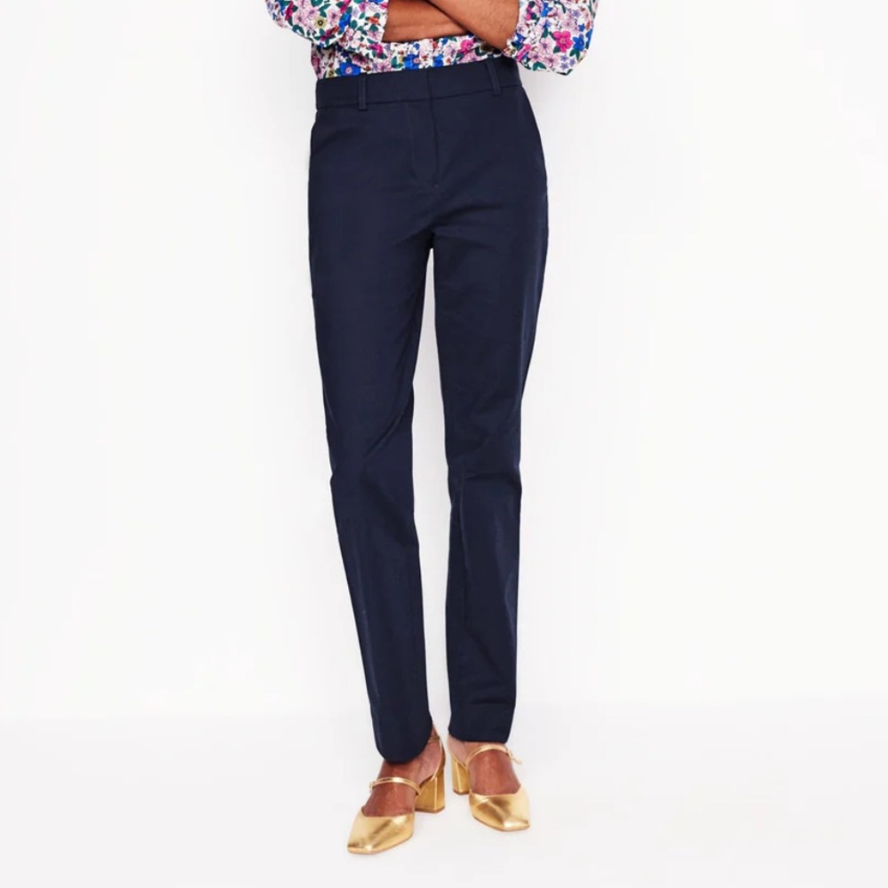 Boden‎ Navy Blue Straight Leg Ankle Pants New with Tags Women US 8 UK 12